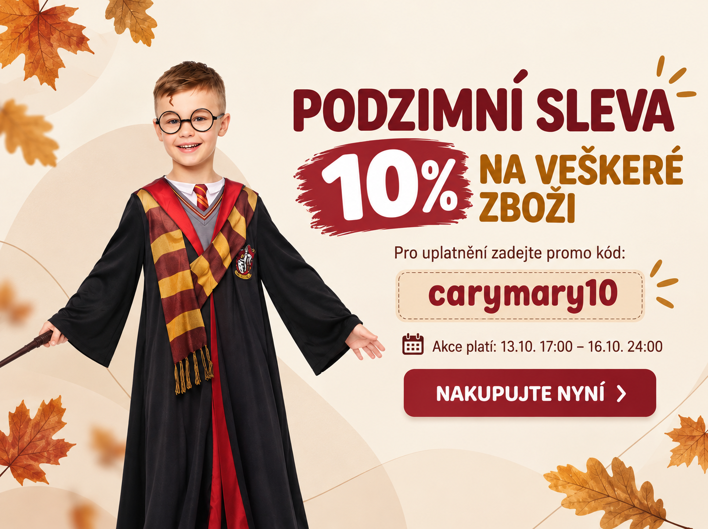 Podzimní kouzelná sleva s Harrym Potterem